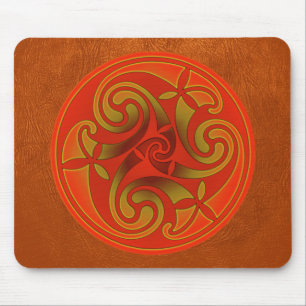 Celtic Art Spiral Design Mouse Mat