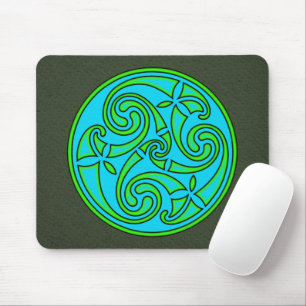 Celtic Art Spiral Design Mouse Mat