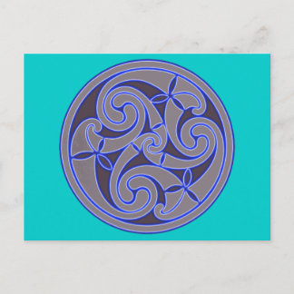 Celtic Art Spiral Design Postcard