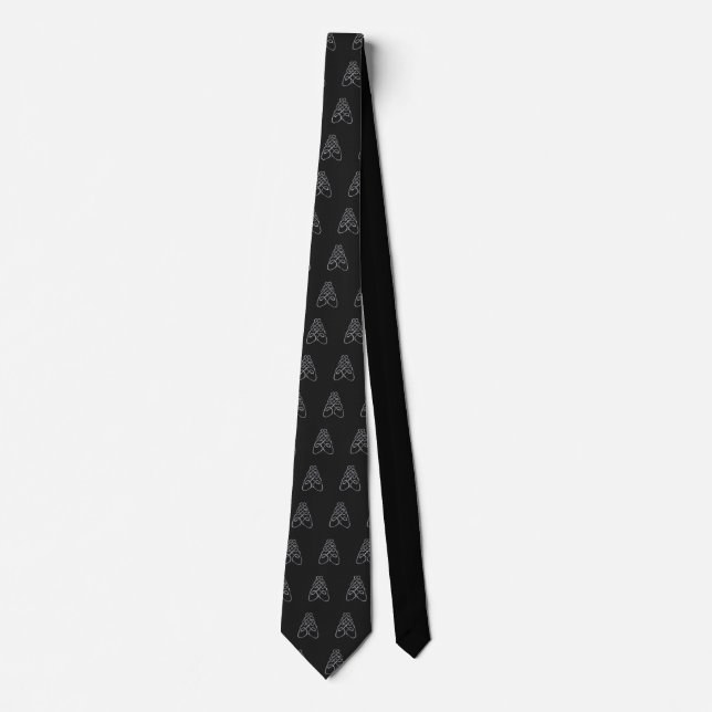Celtic Bee Knot Neck Tie (black back) (Front)