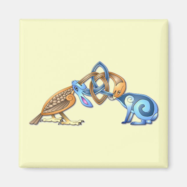 Celtic bird and rabbit Magnet (Front)