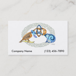 Celtic Bird and Rabbit with Frame Business Card