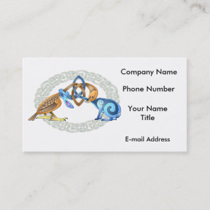 Celtic Bird and Rabbit with Frame Business Card