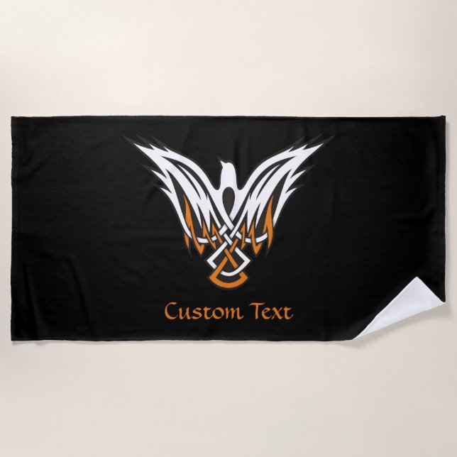 Celtic Bird Beach Towel (Front)