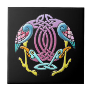 Celtic bird ceramic tile