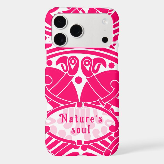 Celtic Bird Circle Pattern Personalised iPhone (Back)