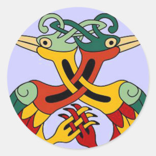 Celtic Bird Classic Round Sticker