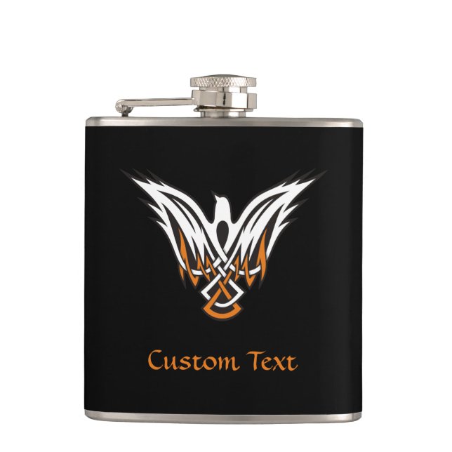 Celtic Bird Hip Flask (Front)