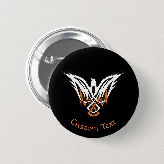 Celtic Bird Pinback Button (Front & Back)