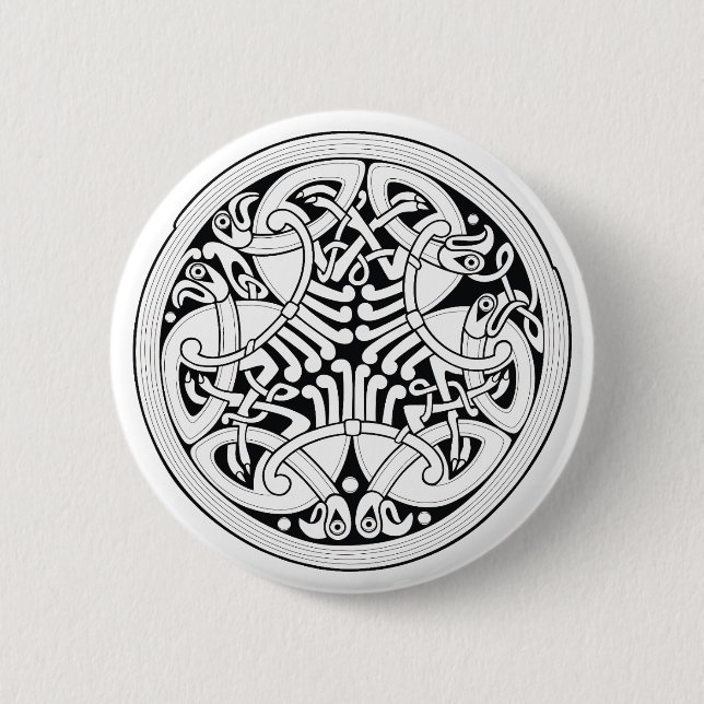 celtic birds button (Front)