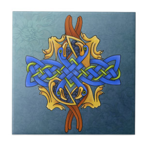Celtic Birds Ceramic Tile