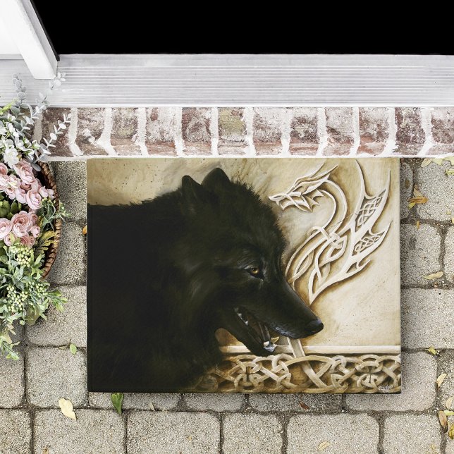 Celtic Black Wolf Doormat (Creator Uploaded)
