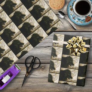 Celtic Black Wolf Wrapping Paper