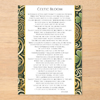 Celtic Bloom Acrylic Invitations