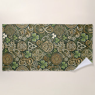 Celtic Bloom Beach Towel