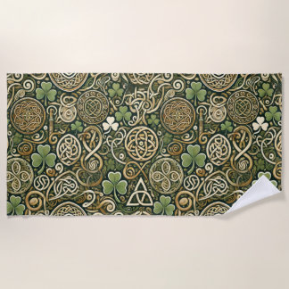 Celtic Bloom Beach Towel
