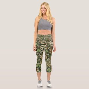 Celtic Bloom Capri Leggings