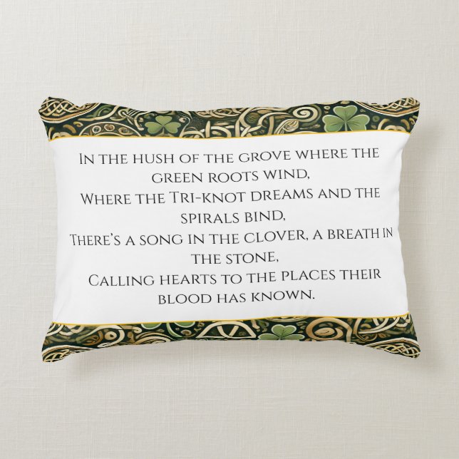 Celtic Bloom Decorative Cushion (Front)