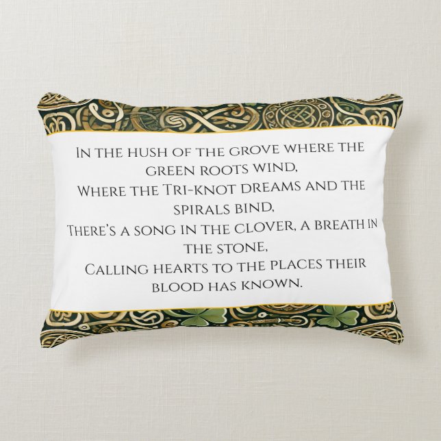 Celtic Bloom Decorative Cushion (Front)