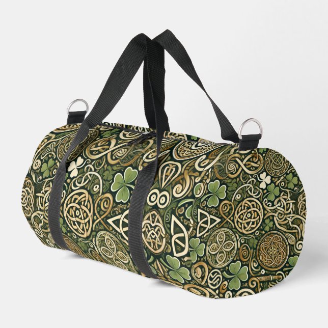 Celtic Bloom Duffle Bag (Left Corner)