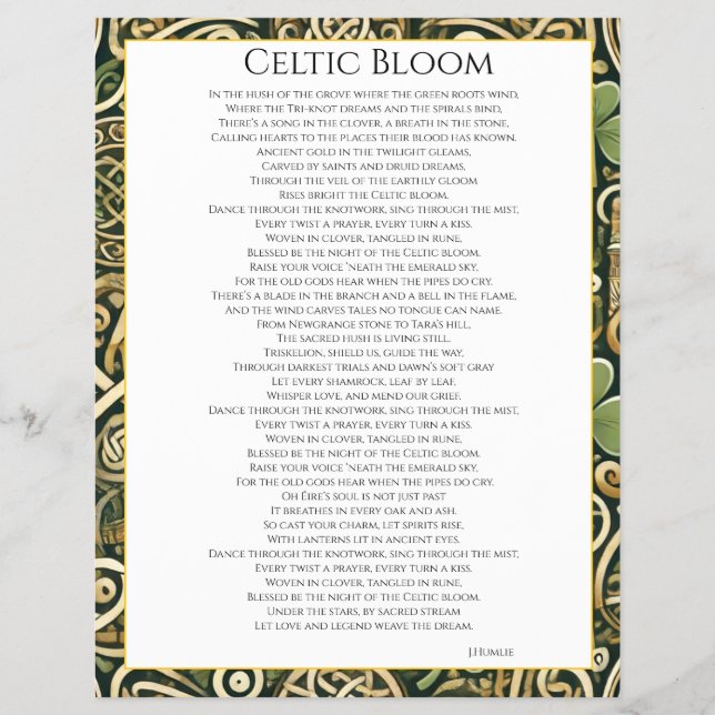 Celtic Bloom Flyer (Front)