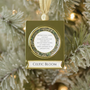 Celtic Bloom Gold Plated Banner Ornament