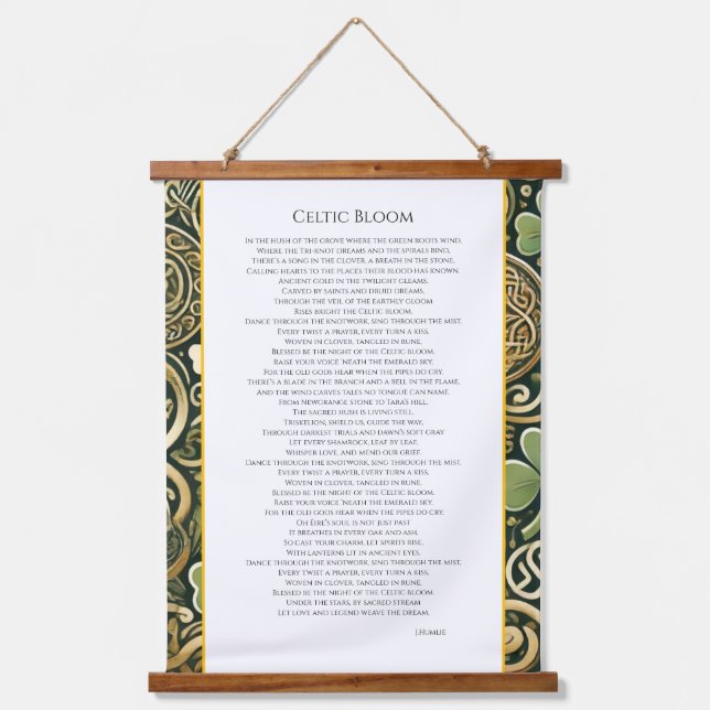 Celtic Bloom Hanging Tapestry (Front)