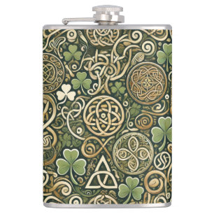 Celtic Bloom Hip Flask