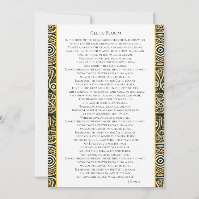 Celtic Bloom Holiday Card (Front)