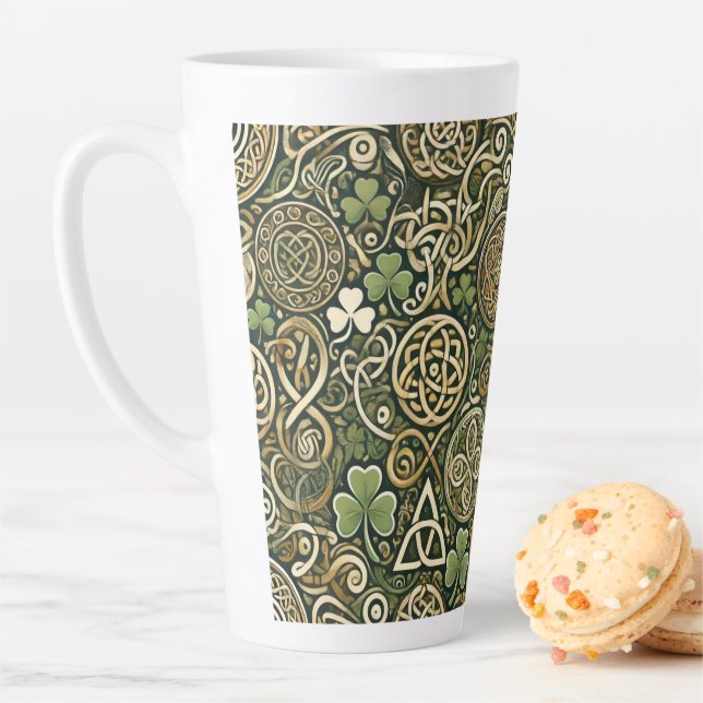 Celtic Bloom Latte Mug (In Situ)