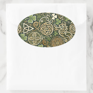 Celtic Bloom Oval Sticker