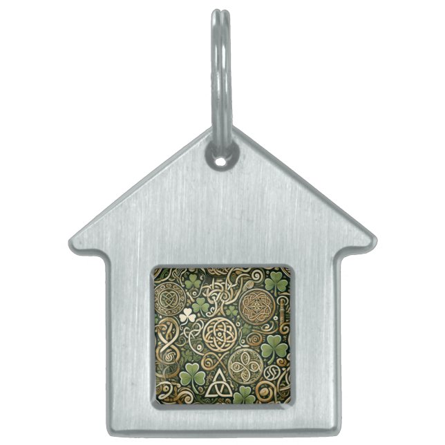 Celtic Bloom Pet ID Tag (Front)