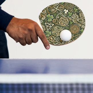 Celtic Bloom Ping Pong Paddle