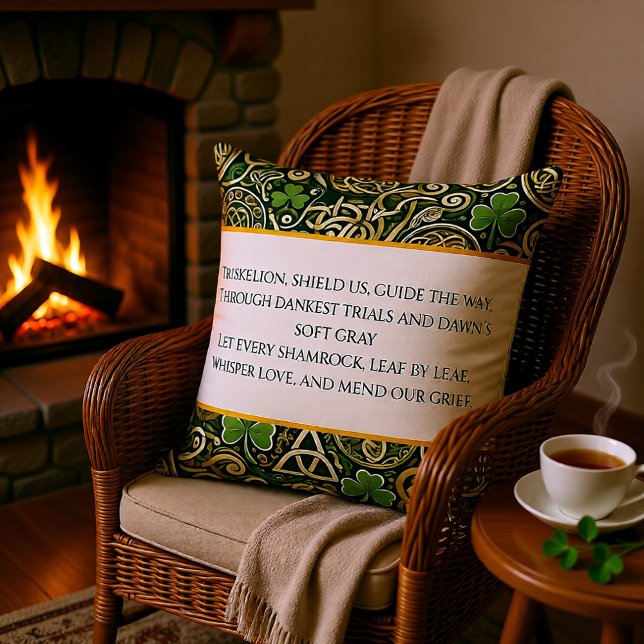 Celtic Bloom Poetry Cushion (Creator Uploaded)