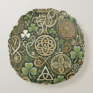 Celtic Bloom Round Cushion
