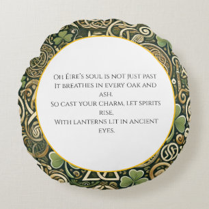 Celtic Bloom Round Cushion