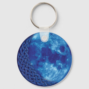 Celtic Blue Moon Key Ring