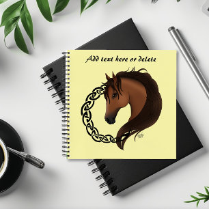 Celtic Brown Horse Yellow Notebook