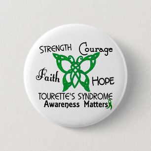 Celtic Butterfly 3 Tourette’s Syndrome 6 Cm Round Badge