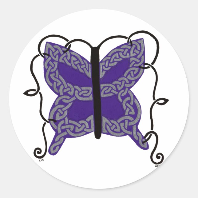 Celtic Butterfly stickers (Front)