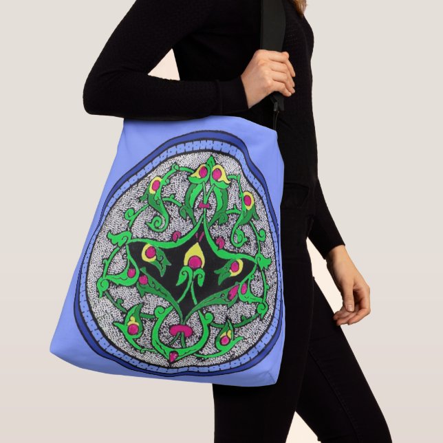 Celtic cartouche crossbody bag (Close Up)