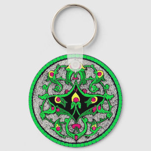 Celtic cartouche key ring