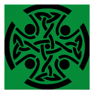 Celtic Christian cross  Poster