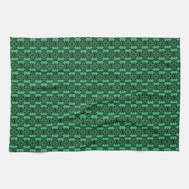 Celtic Christian cross  Tea Towel (Horizontal)