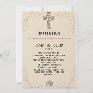 Celtic Christian Wedding Invitation