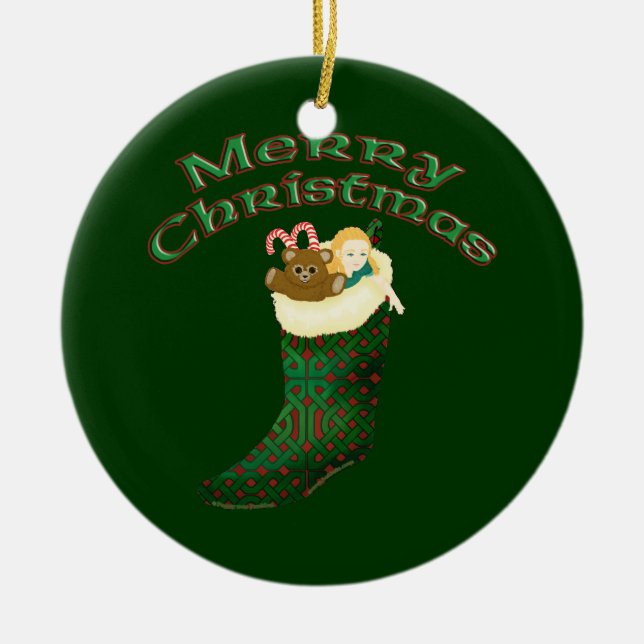 Celtic Christmas Ornament - Merry Christmas (Front)