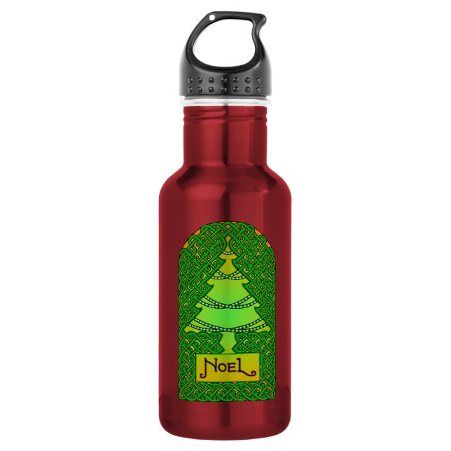 Celtic Christmas Tree 532 Ml Water Bottle (Front)