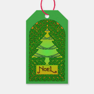 Celtic Christmas Tree Gift Tags