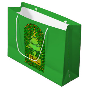 Celtic Christmas Tree Large Gift Bag