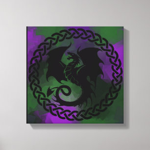 Celtic Circle Dragon Canvas Print